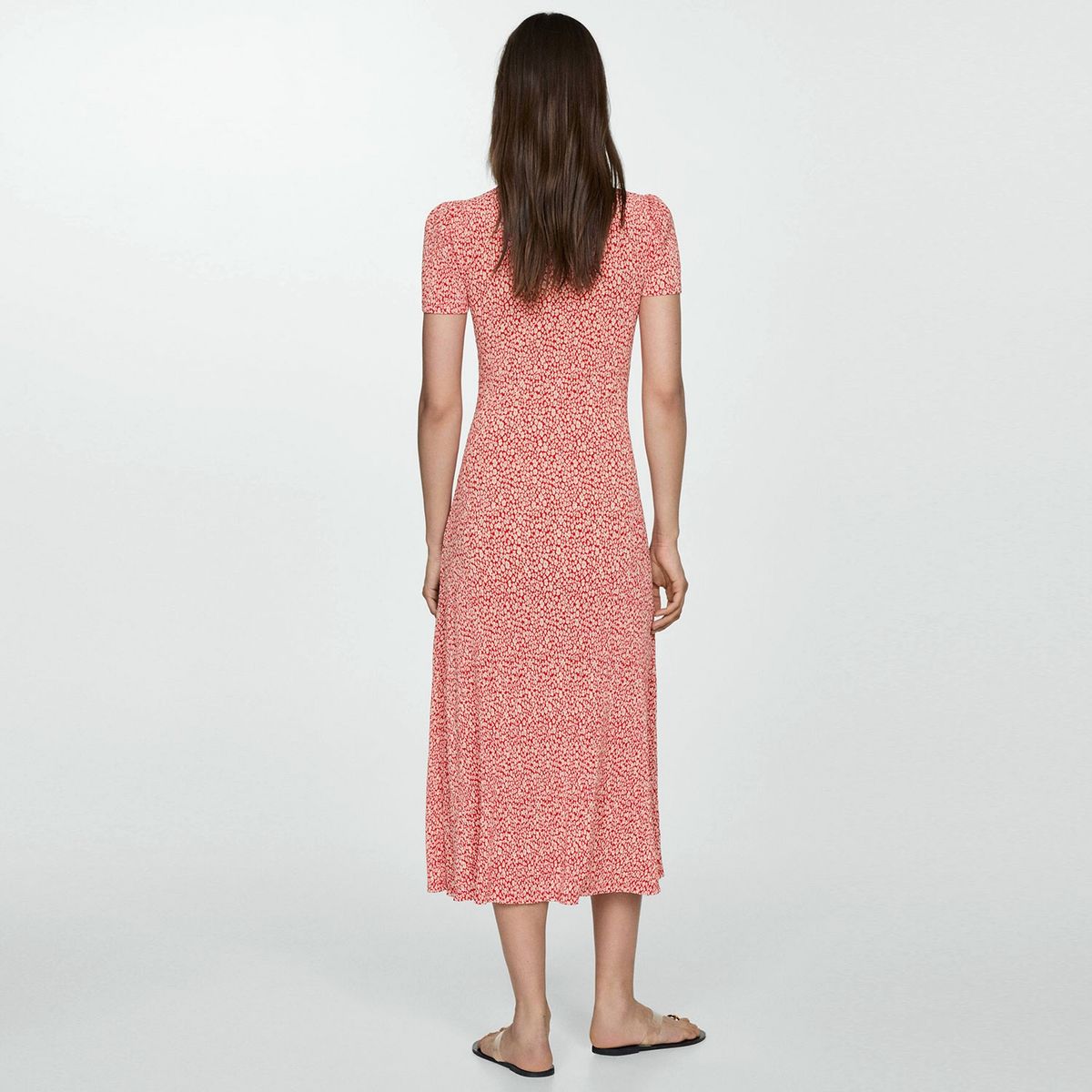 MANGO - Vestido Midi Estampado Floral para Mujer