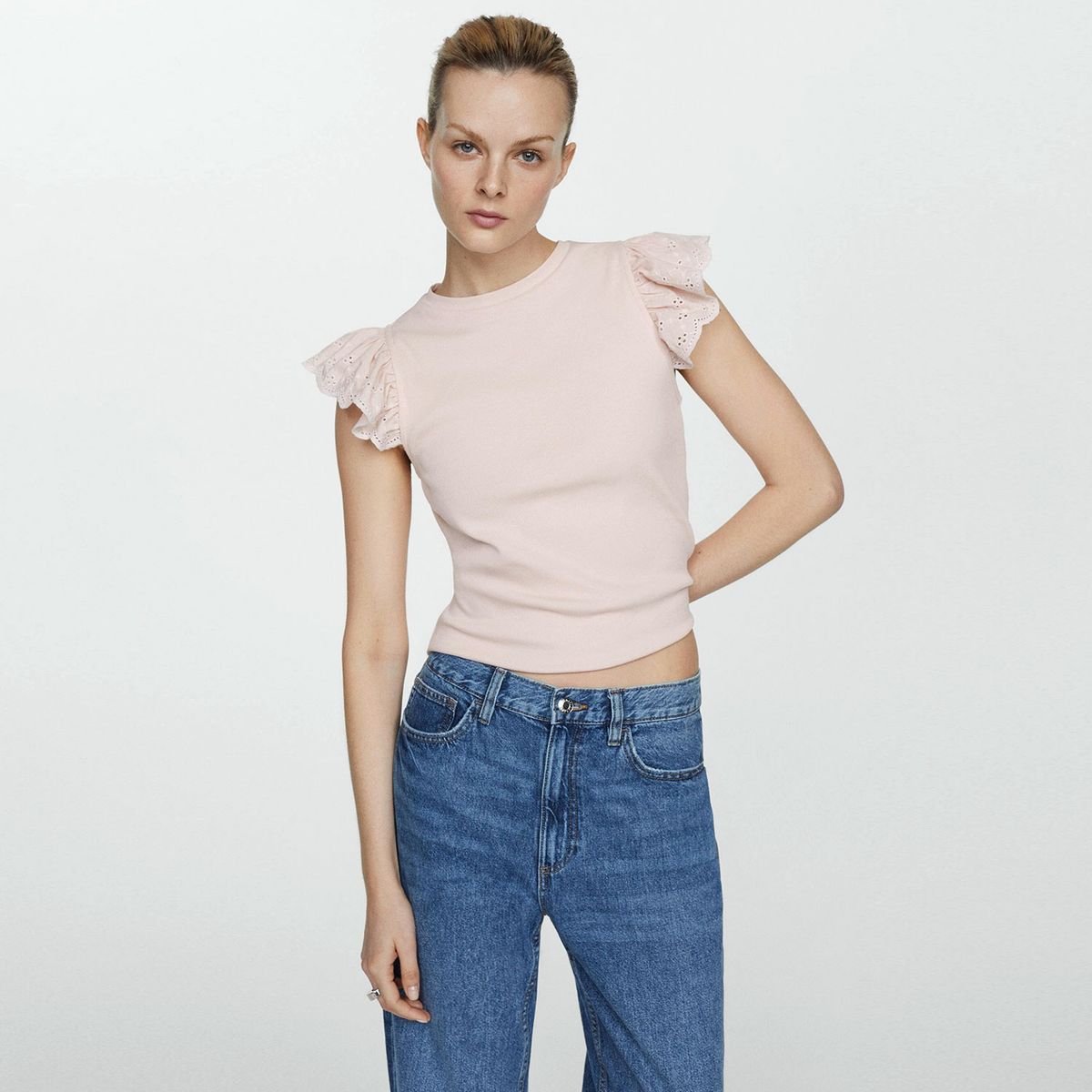 MANGO - Top Mujer Mangas Volantes