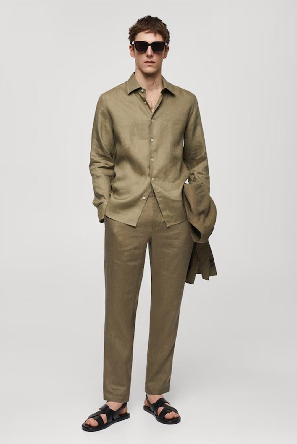 MANGO MAN - Pantalón Slim Fit de Lino para Hombre Mango Man