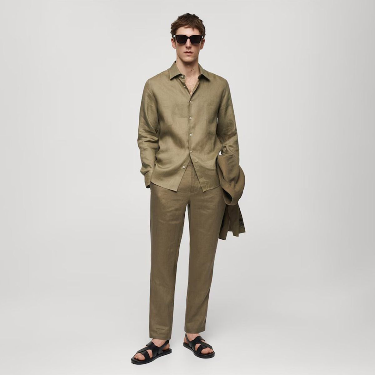 MANGO MAN - Pantalón Slim Fit de Lino para Hombre Mango Man