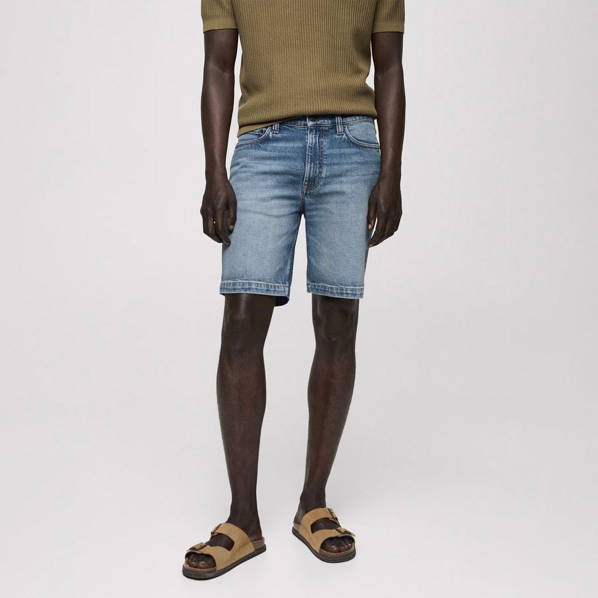 MANGO MAN - Bermudas Vaquera Regular Fit Hombre Mango Man