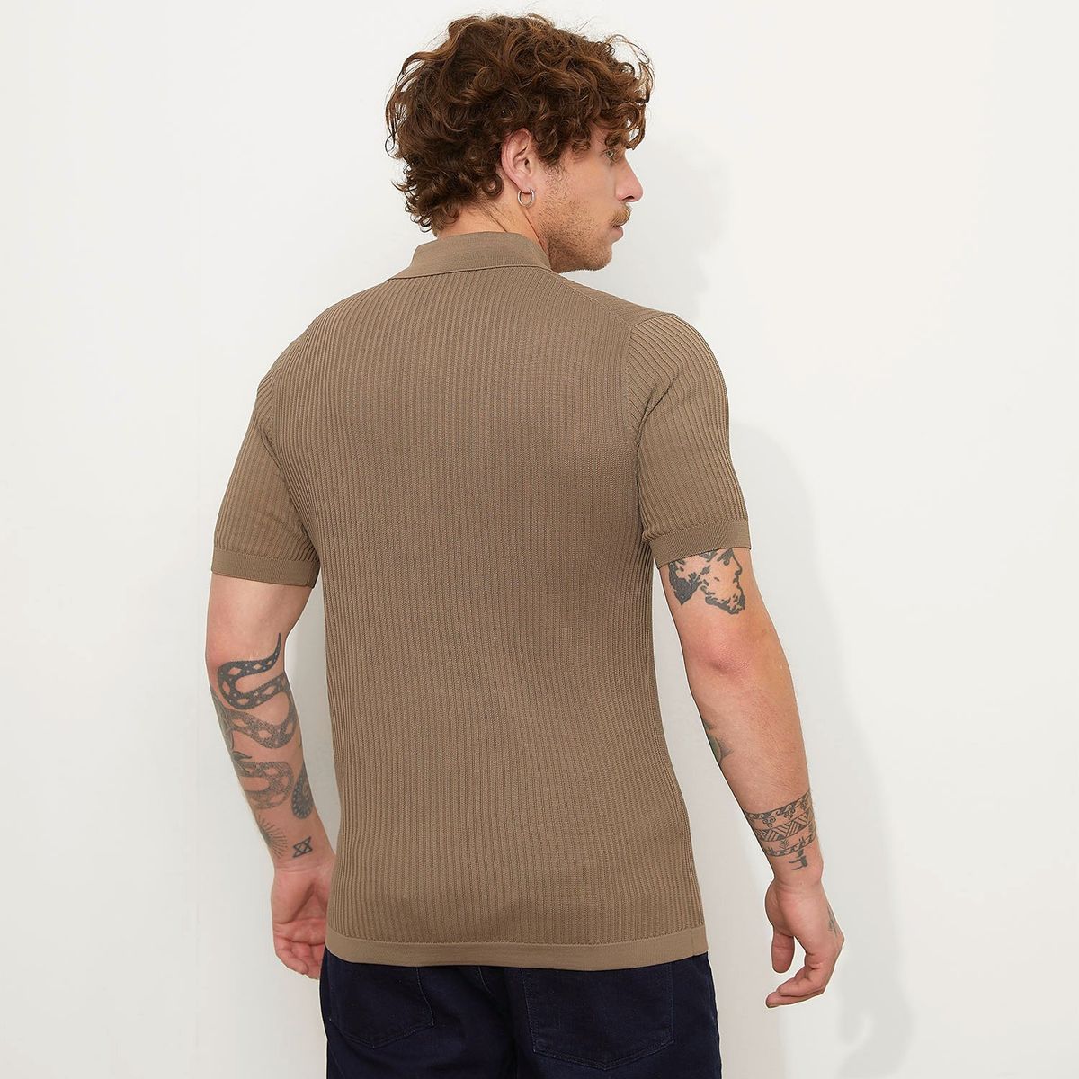 MANGO MAN - Polera Polo Punto Algodón Regulr Fit Hombre Mango Man