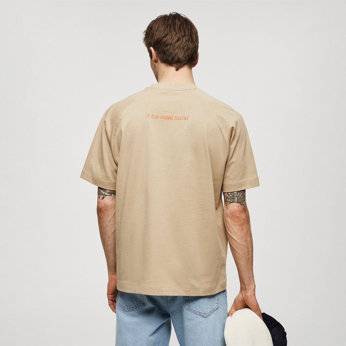 MANGO MAN - Polera 100% Algodón Dibujo Estampado Hombre Mango Man