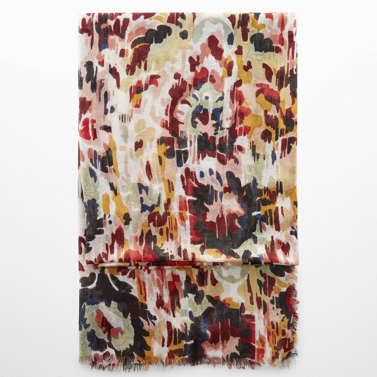 MANGO - Pañuelo Estampado Ikat Mujer Mango