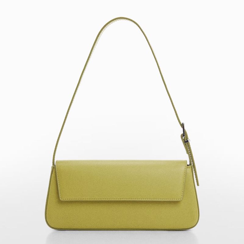 MANGO - Bolso Efecto Charol Solapa Mujer Mango