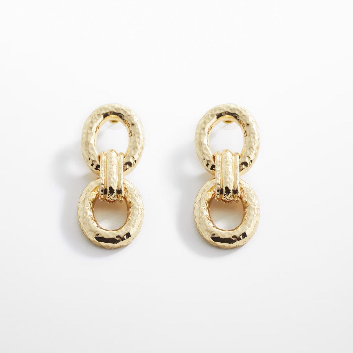 MANGO - Pendientes Aros Eslabones Mujer Mango