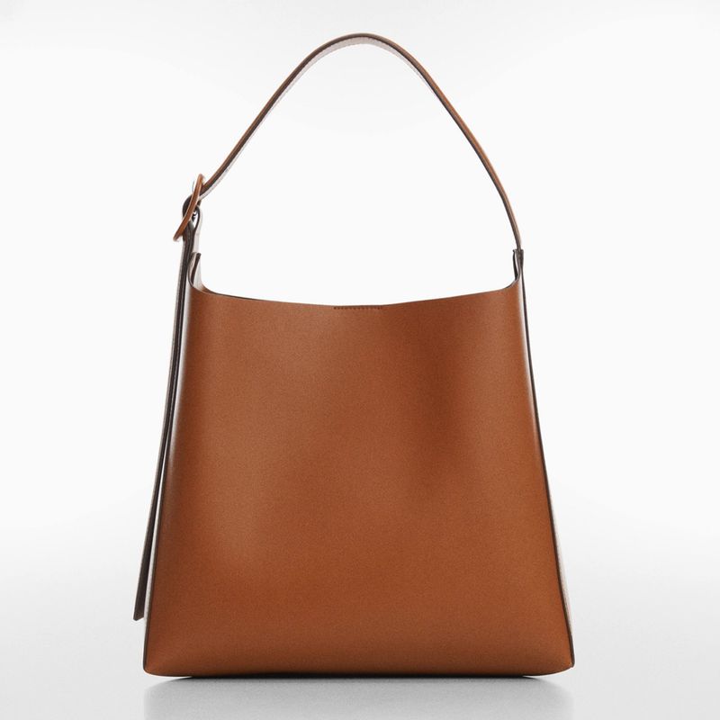 MANGO - Bolso Shopper Detalle Hebilla Mujer Mango