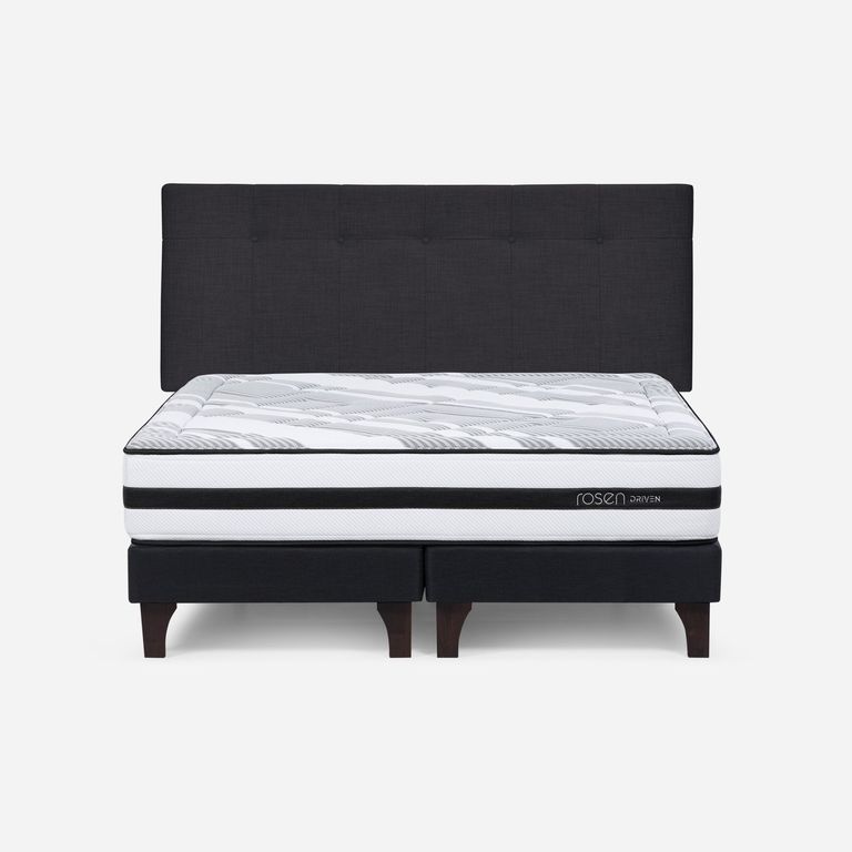 ROSEN Cama Europea Driven King x 2.00mt Base Dividida + Respaldo