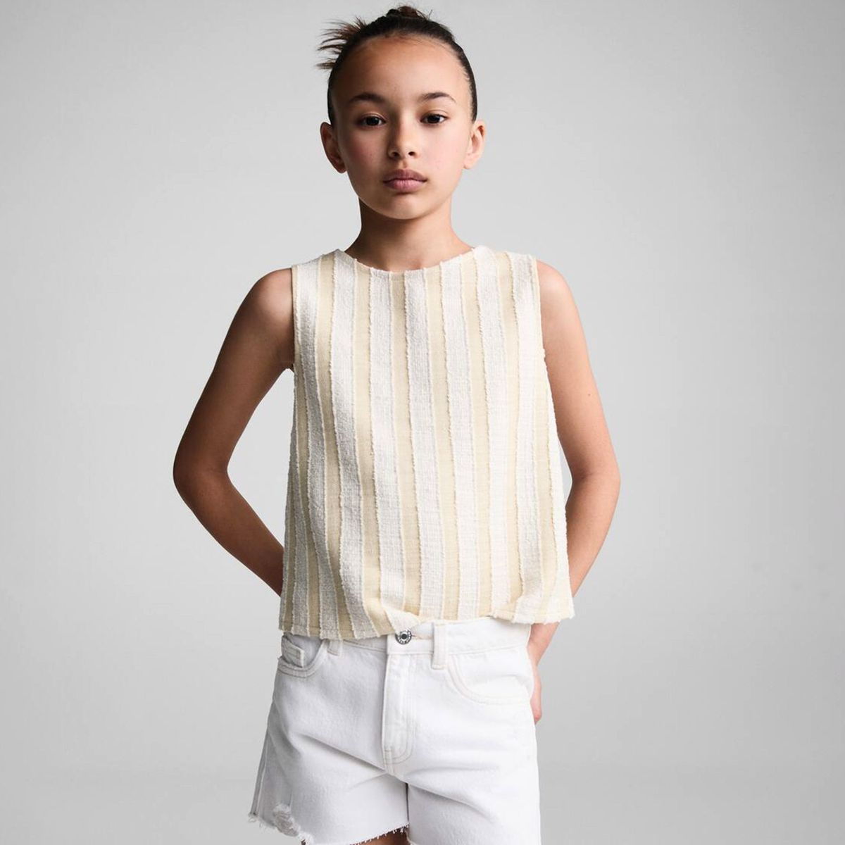 MANGO KIDS - Short Vaquero Rotos Niña Mango Kids