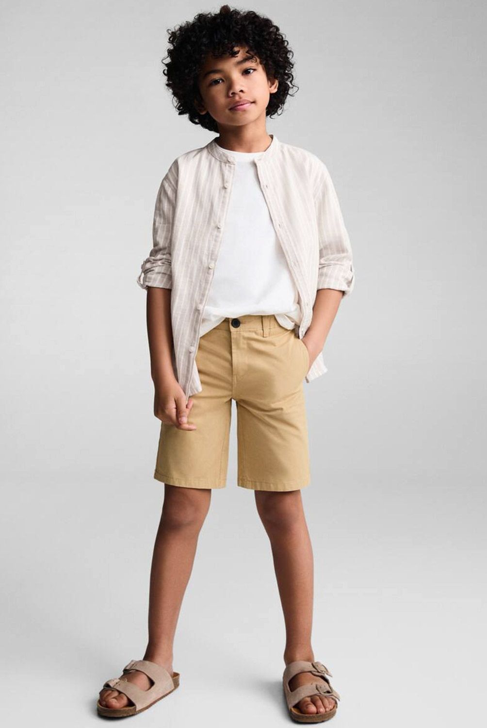MANGO KIDS - Bermuda Slim Fit Chino Niño Mango Kids