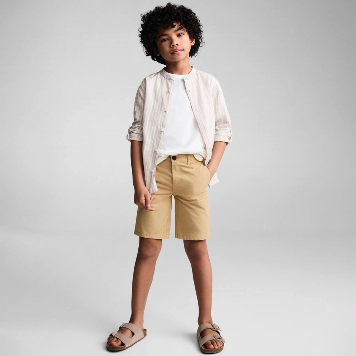 MANGO KIDS - Bermuda Slim Fit Chino Niño Mango Kids