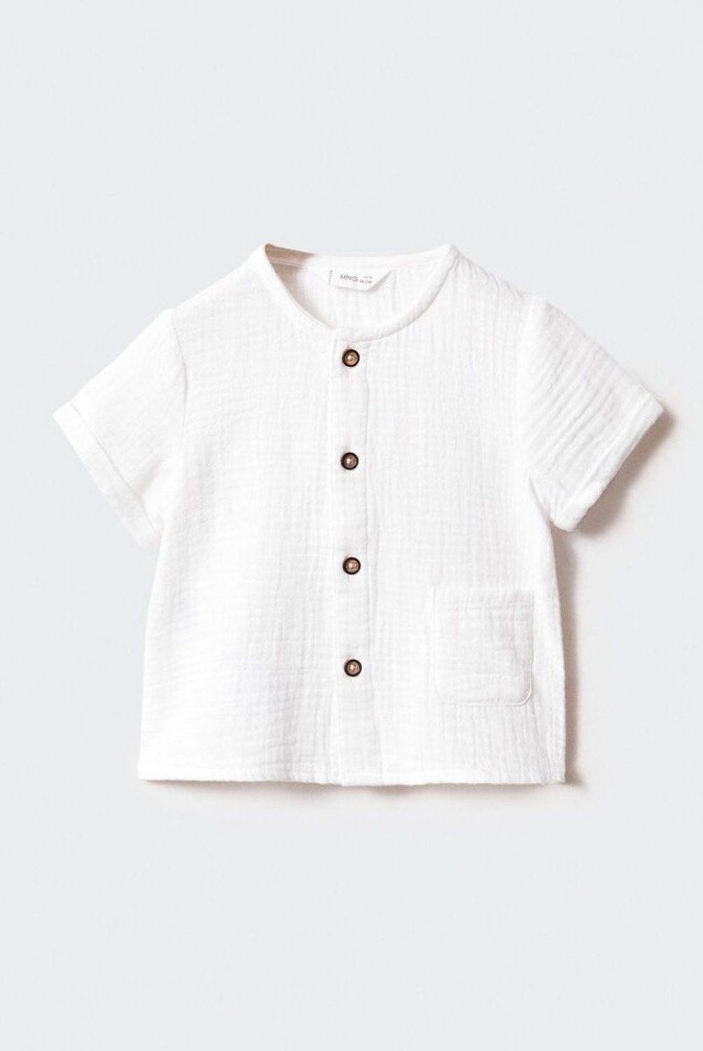 MANGO KIDS - Camisa Algodón Botones Unisex Bebé Mango Kids
