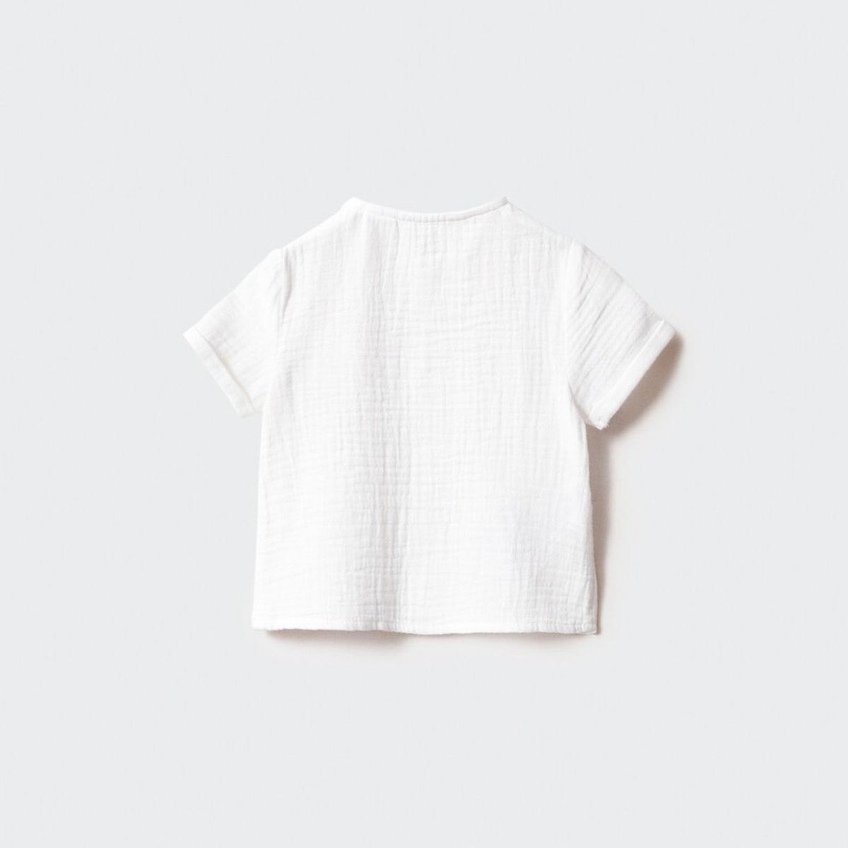 MANGO KIDS - Camisa Algodón Botones Unisex Bebé Mango Kids