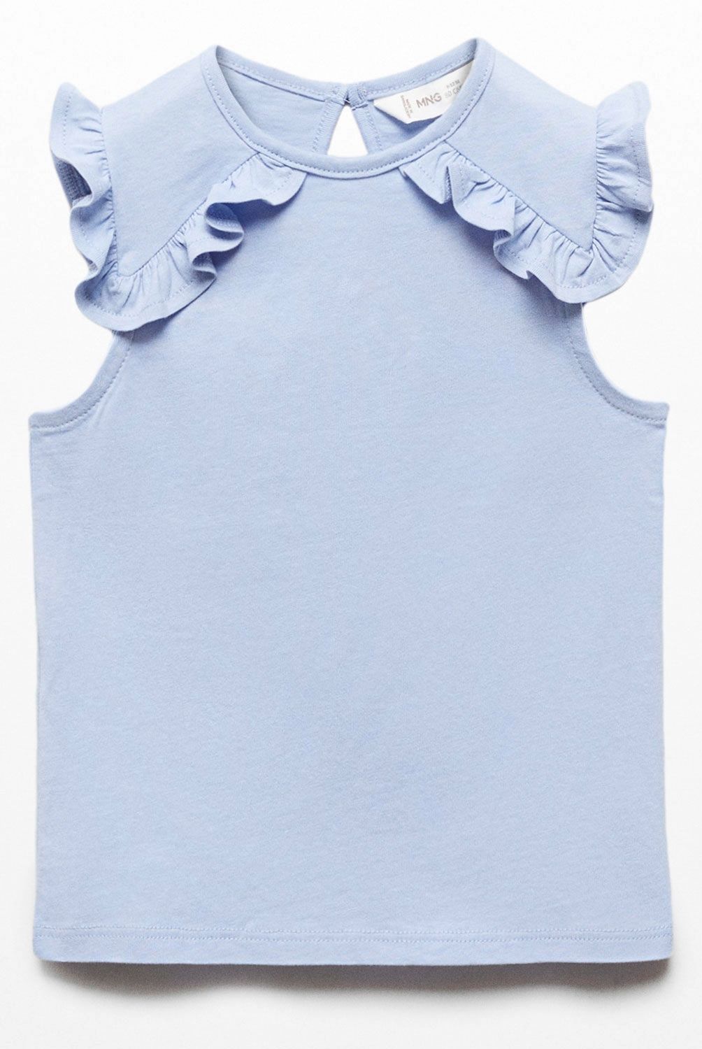 MANGO KIDS - Polera Algodón Volantes Bebé Niña Mango Kids