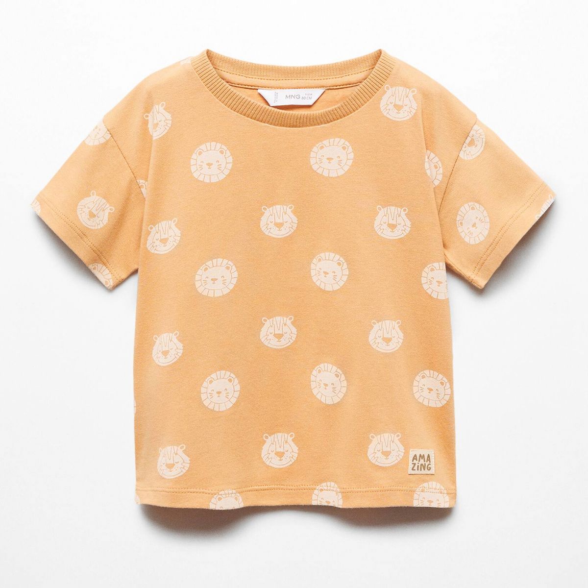 MANGO KIDS - Polera Estampada León Bebé Niño Mango Kids