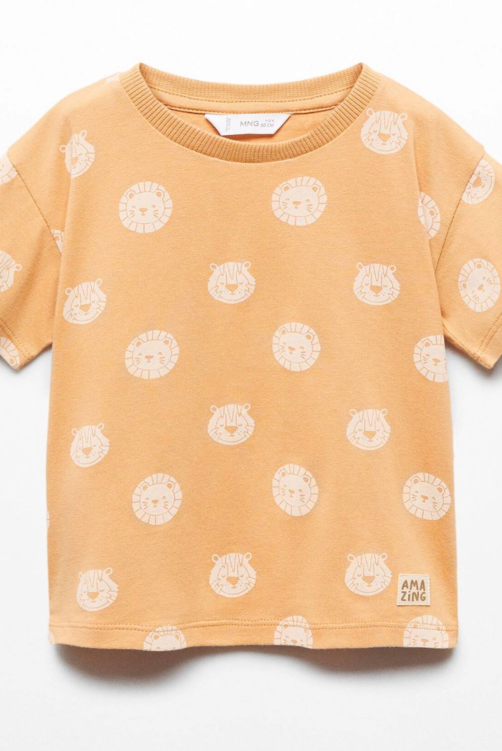 MANGO KIDS - Polera Estampada León Bebé Niño Mango Kids