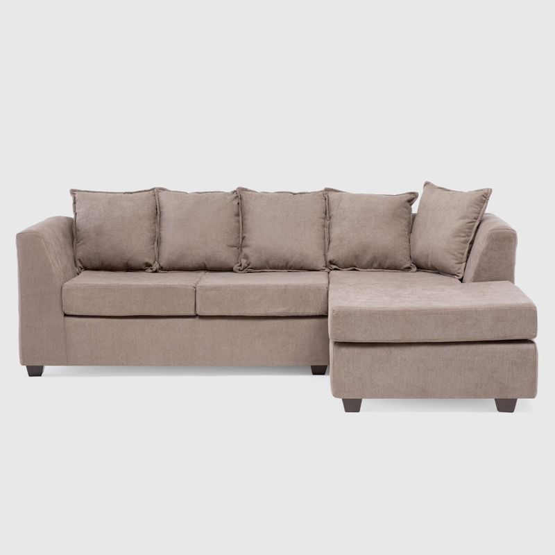 JDO & DESIGN - Sofá Seccional Derecho Tela Lara Velvet Taupe Mica