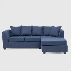 JDO & DESIGN - Sofá Seccional Derecho Tela Lara Velvet Azul Mica