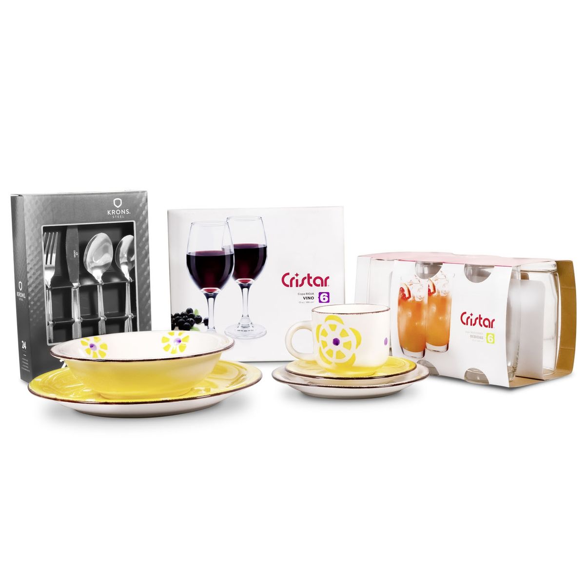 HALLEN - Juego De Vajilla Combo 66 Piezas Hallen