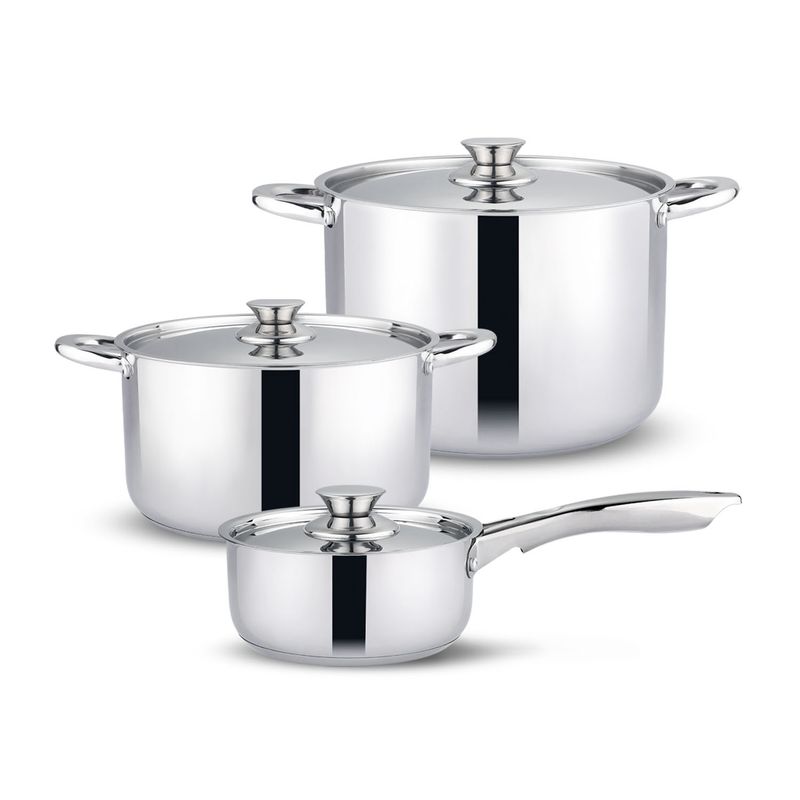 WENS - Batería de Cocina Acero Inoxidable 6 Piezas 430 Wens