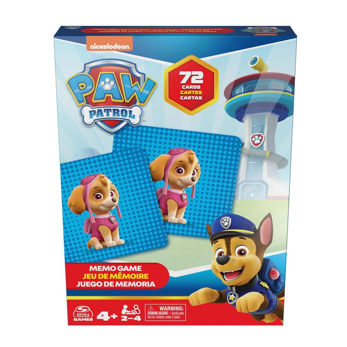 PAW PATROL - Juego Memorice 72 Cartas Paw Patrol