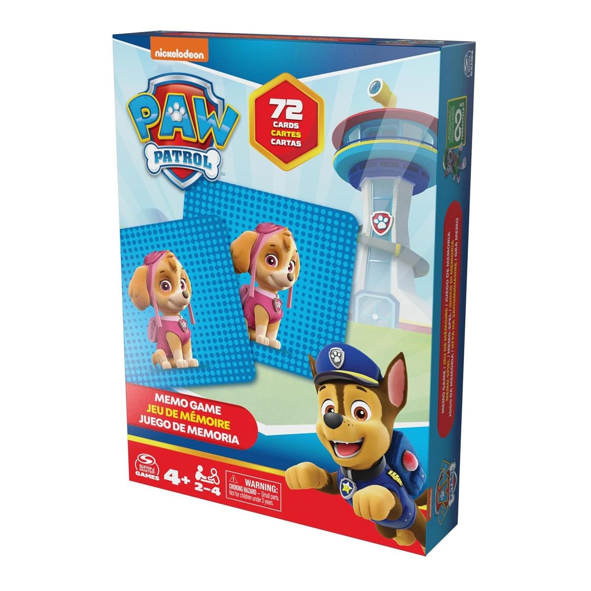 PAW PATROL - Juego Memorice 72 Cartas Paw Patrol