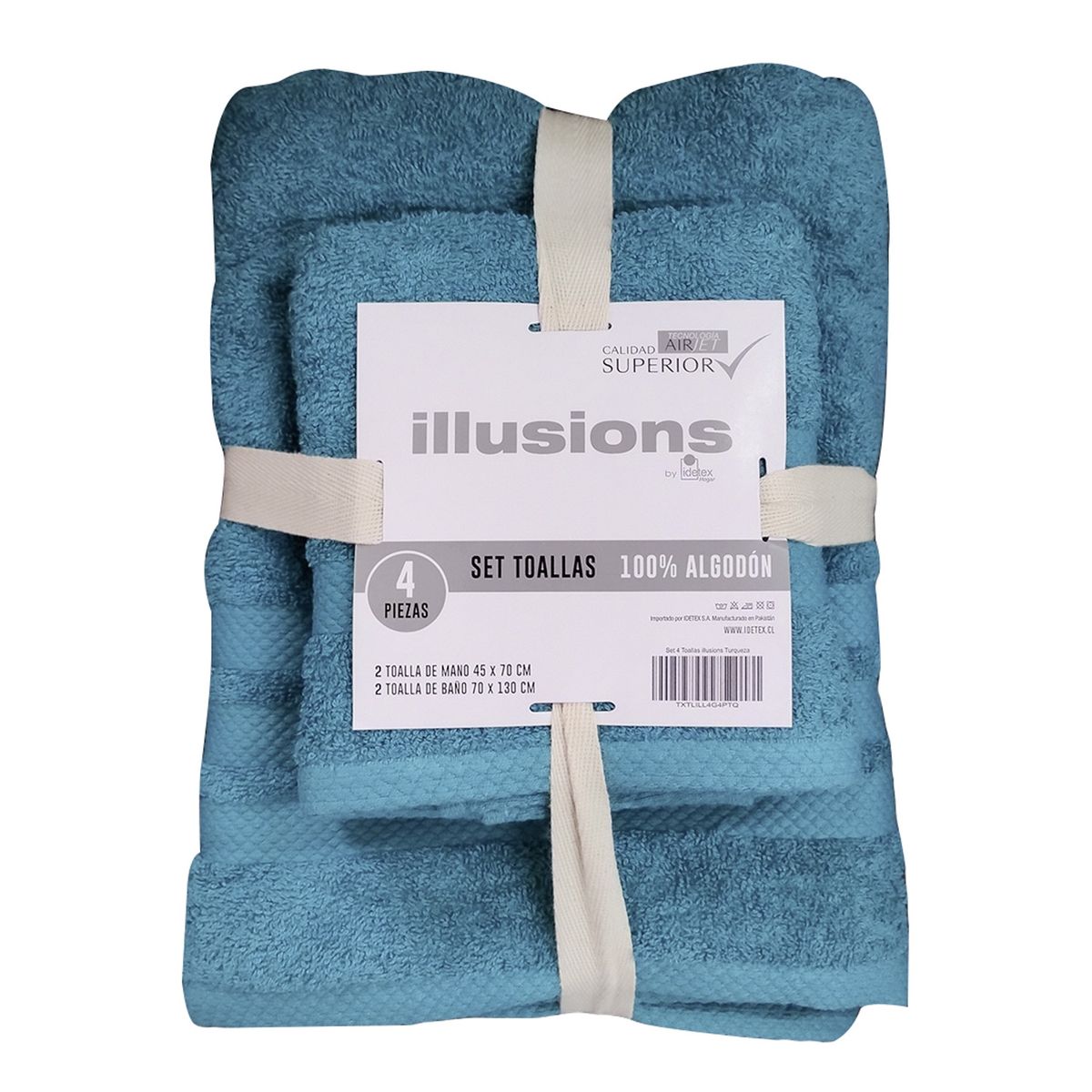ILLUSIONS - Juego De Toallas 400 G Turquesa Illusions