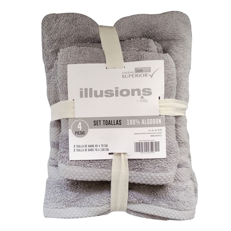 Juego De Toallas 400 G Gris