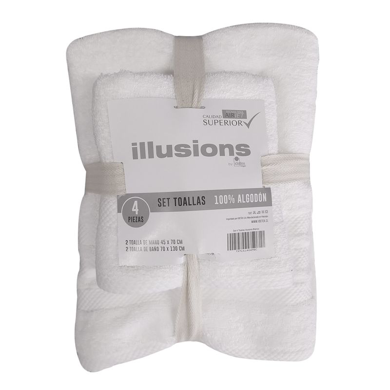 ILLUSIONS - Juego De Toallas 400 G Blanco Illusions