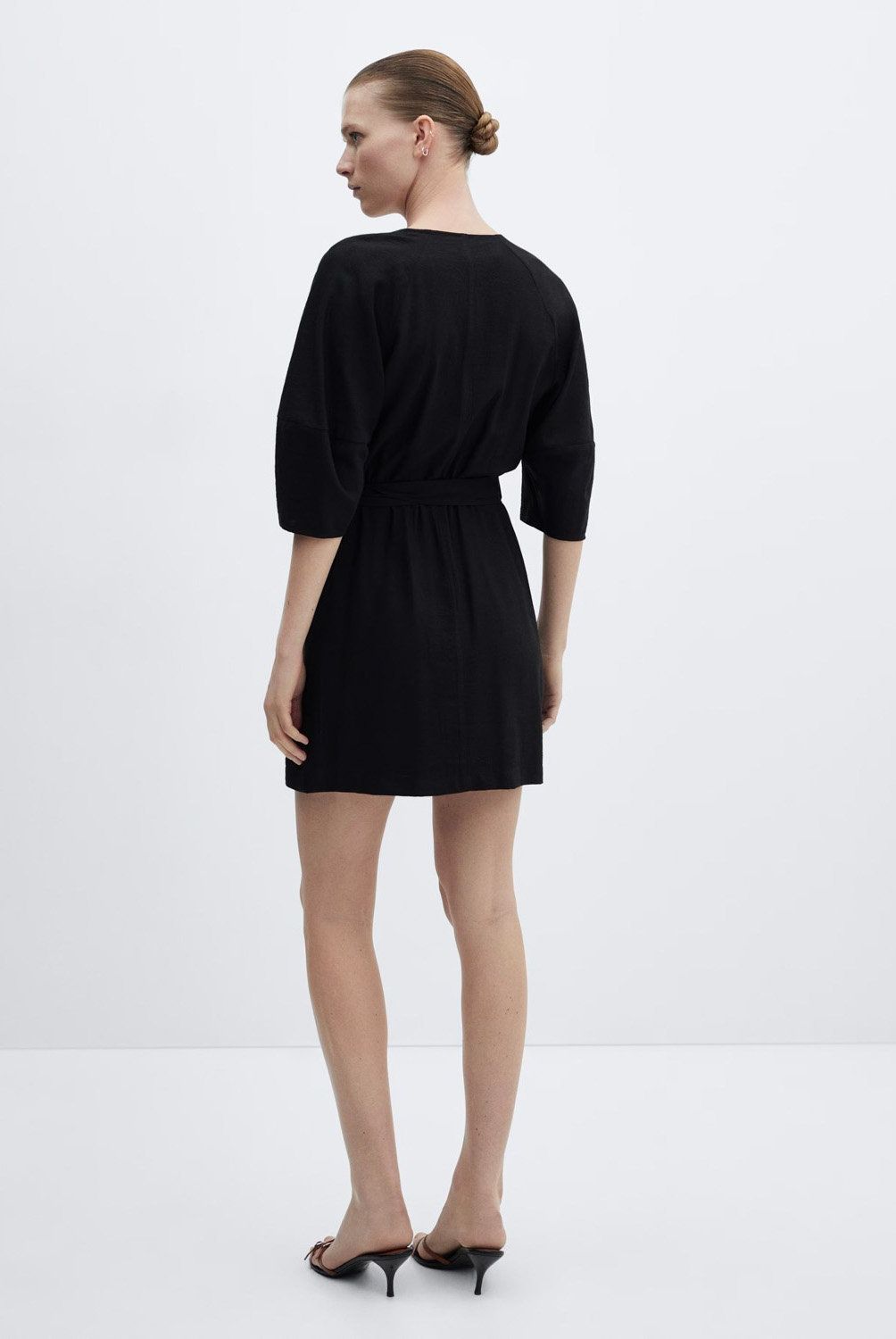 MANGO - Vestido Cruzado Lazo Mujer Mango