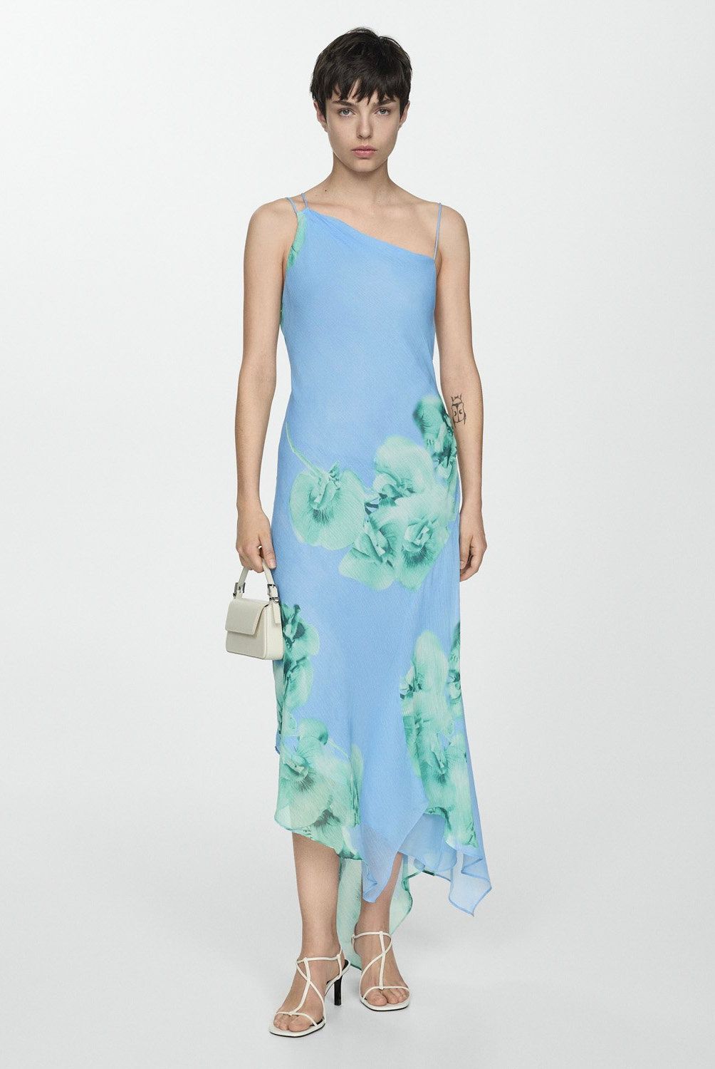 MANGO - Vestido Asimétrico Floral Mujer Mango