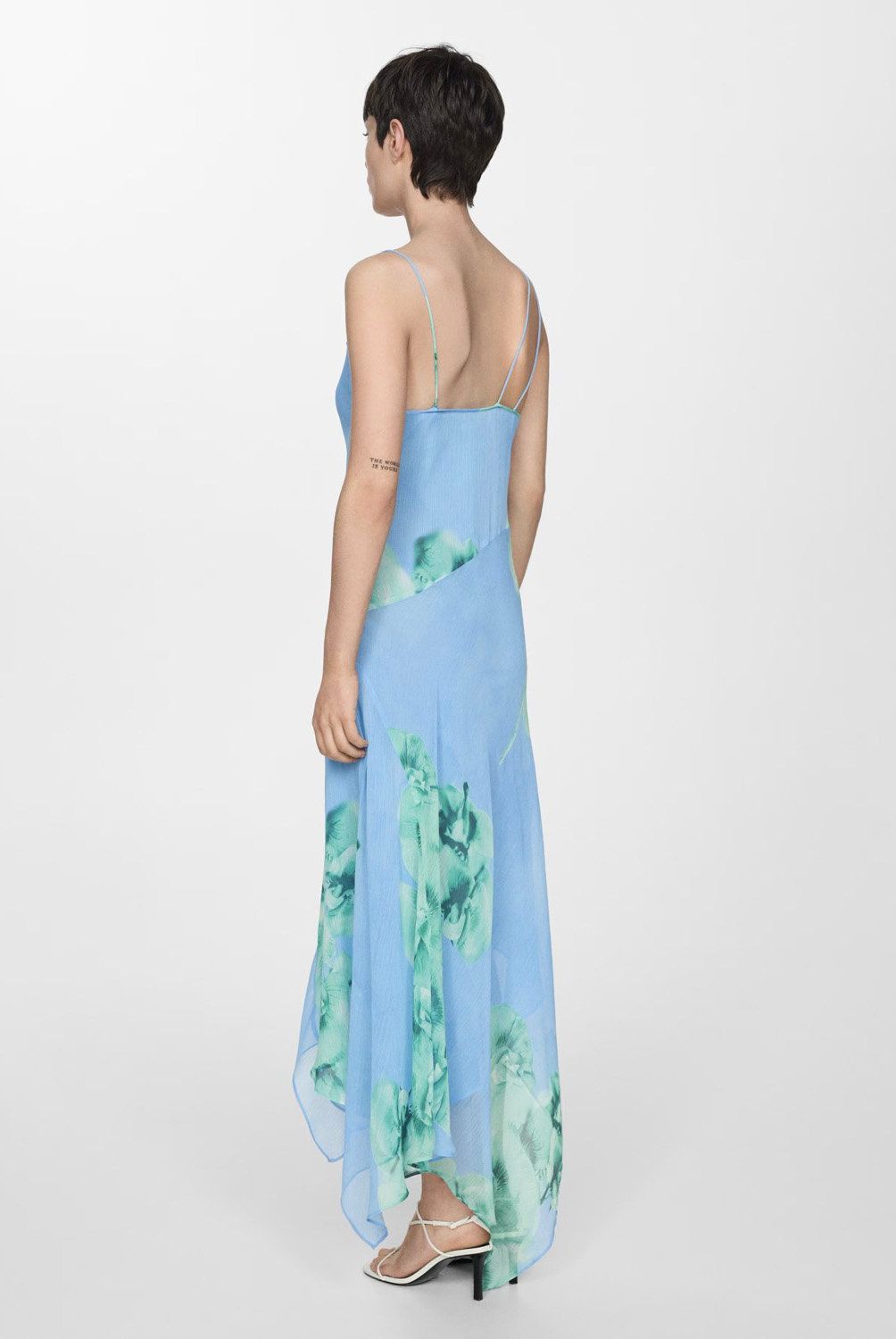 MANGO - Vestido Asimétrico Floral Mujer Mango