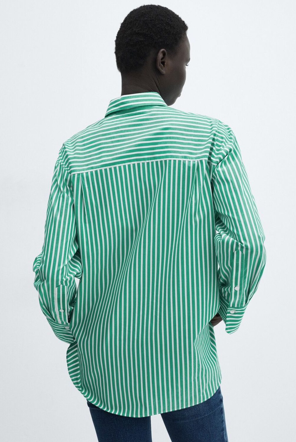 MANGO - Camisa Oversize Bolsillo Mujer Mango