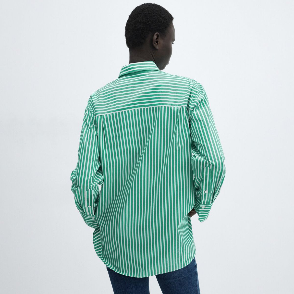 MANGO - Camisa Oversize Bolsillo Mujer Mango