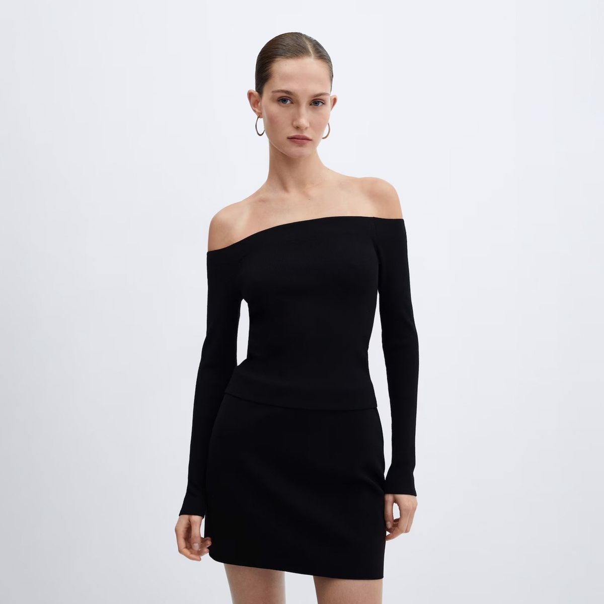 MANGO - Sweater Punto Hombros Descubiertos Mujer Mango