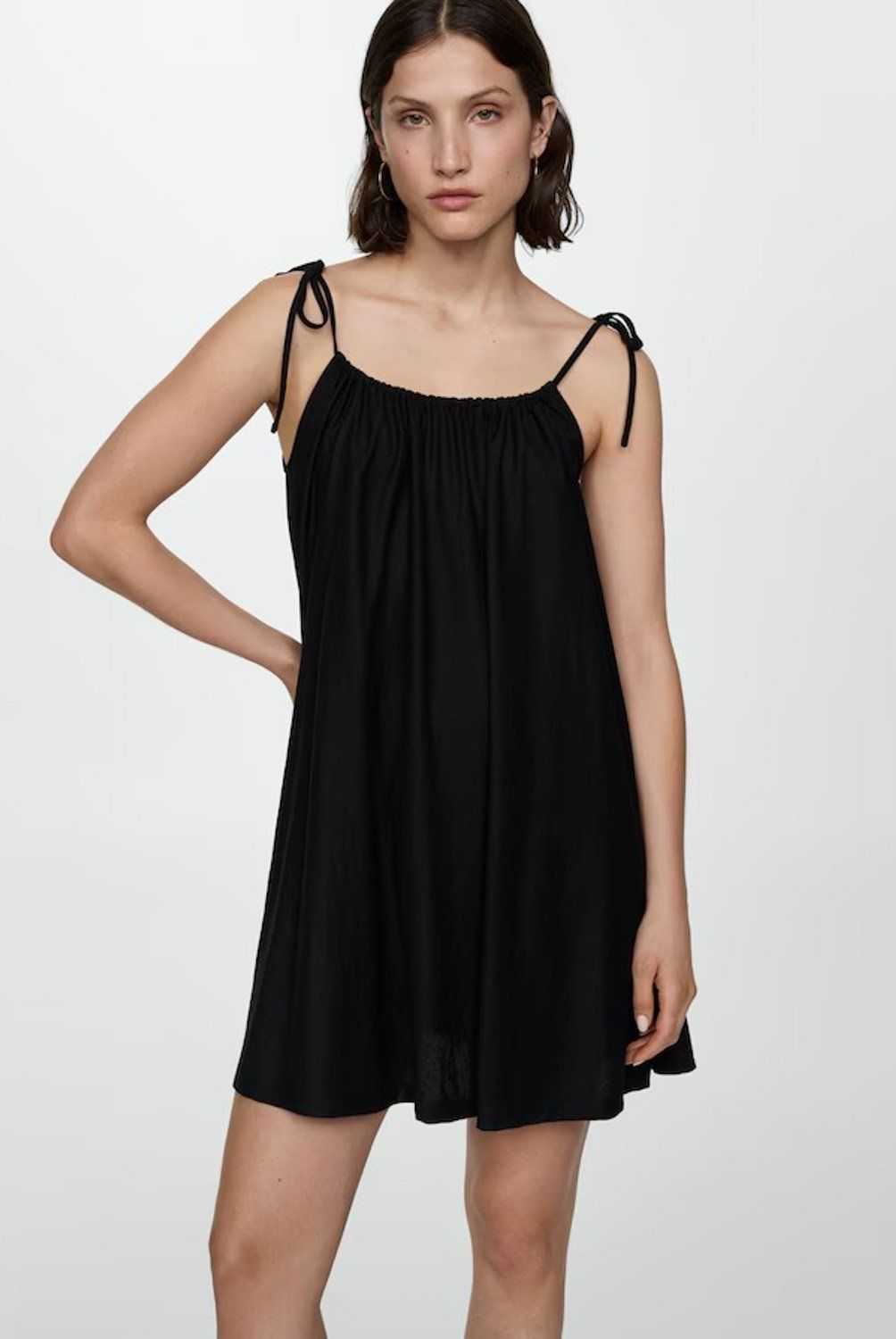 MANGO - Vestido Fluido Corto Mujer Mango