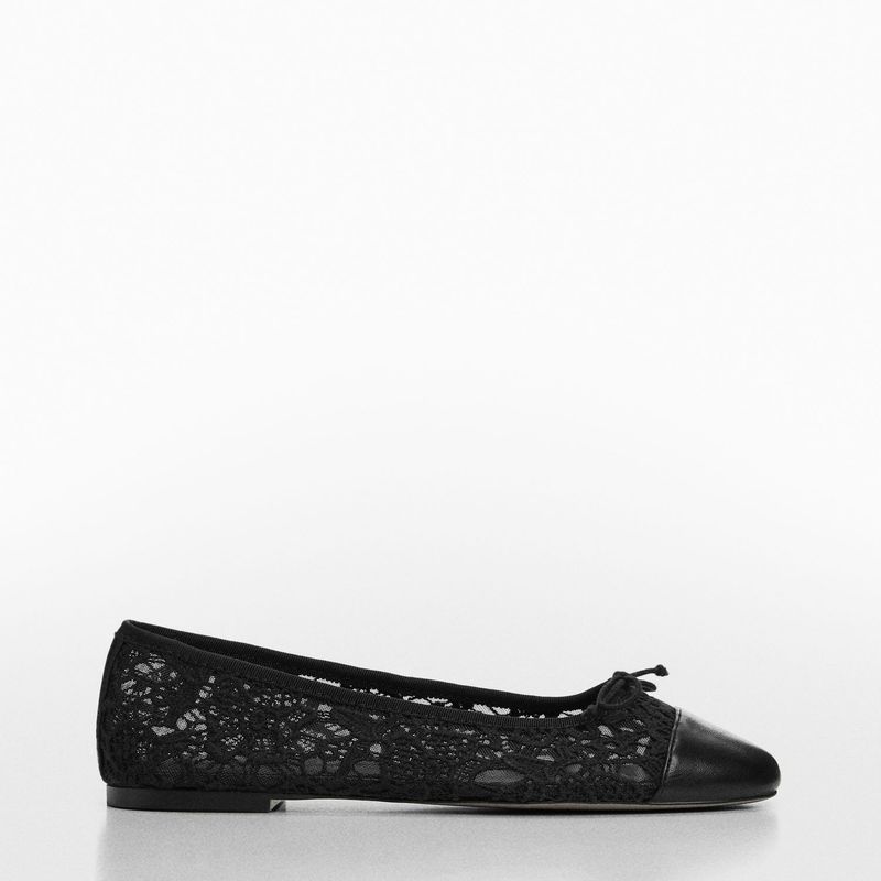 MANGO - Ballerina Mujer Negro Mango