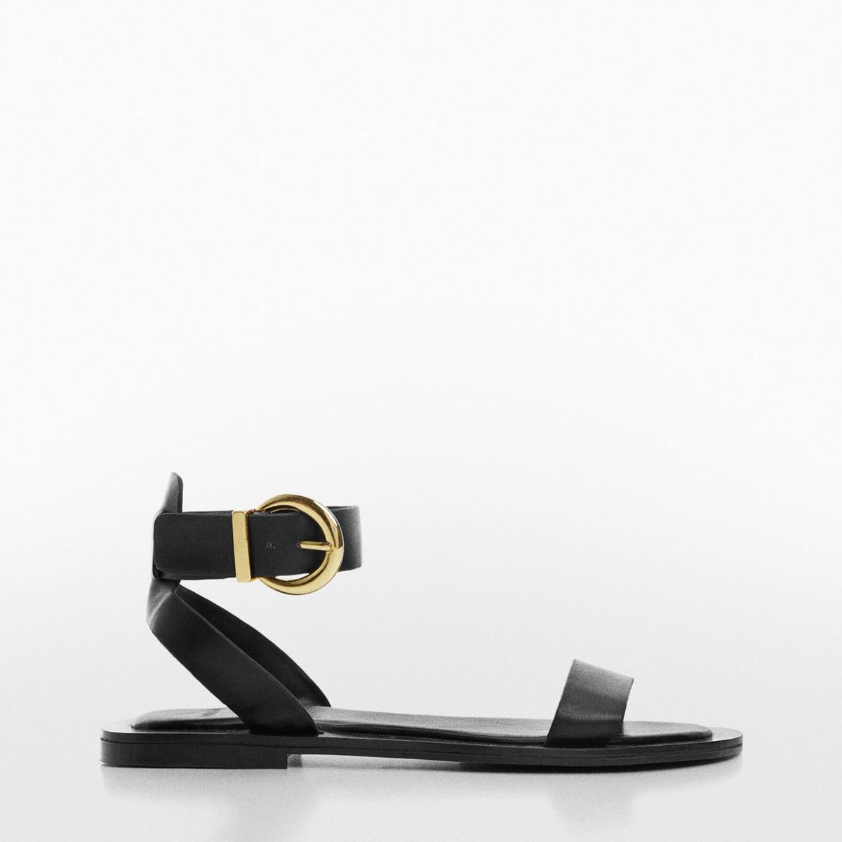 MANGO - Sandalia Mujer Negro Mango