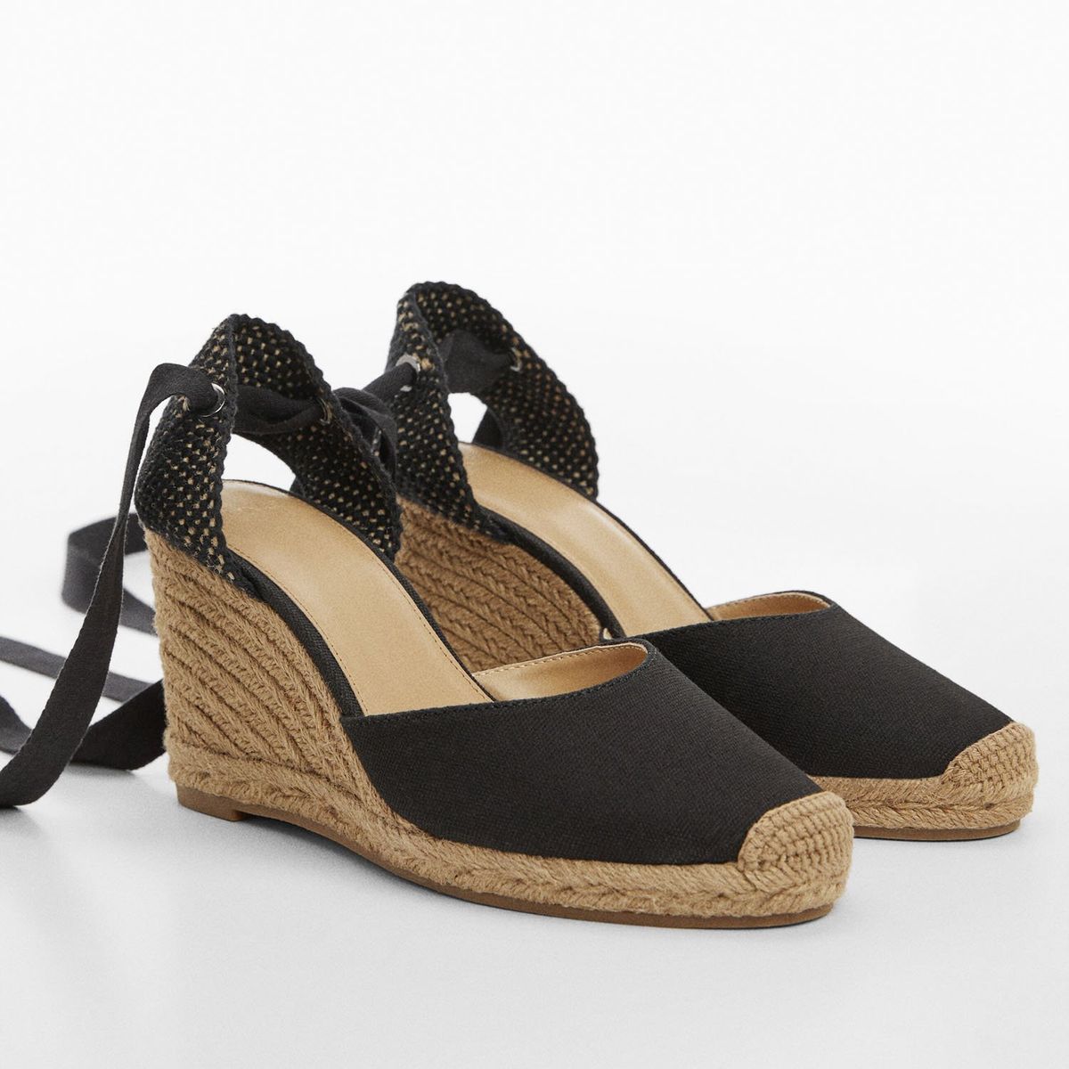 MANGO - Alpargata Mujer Negro Mango