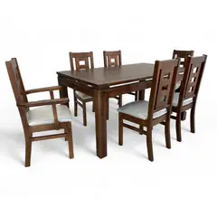 DAGON - Juego Comedor Roma 4 sillas + 2 Sitiales