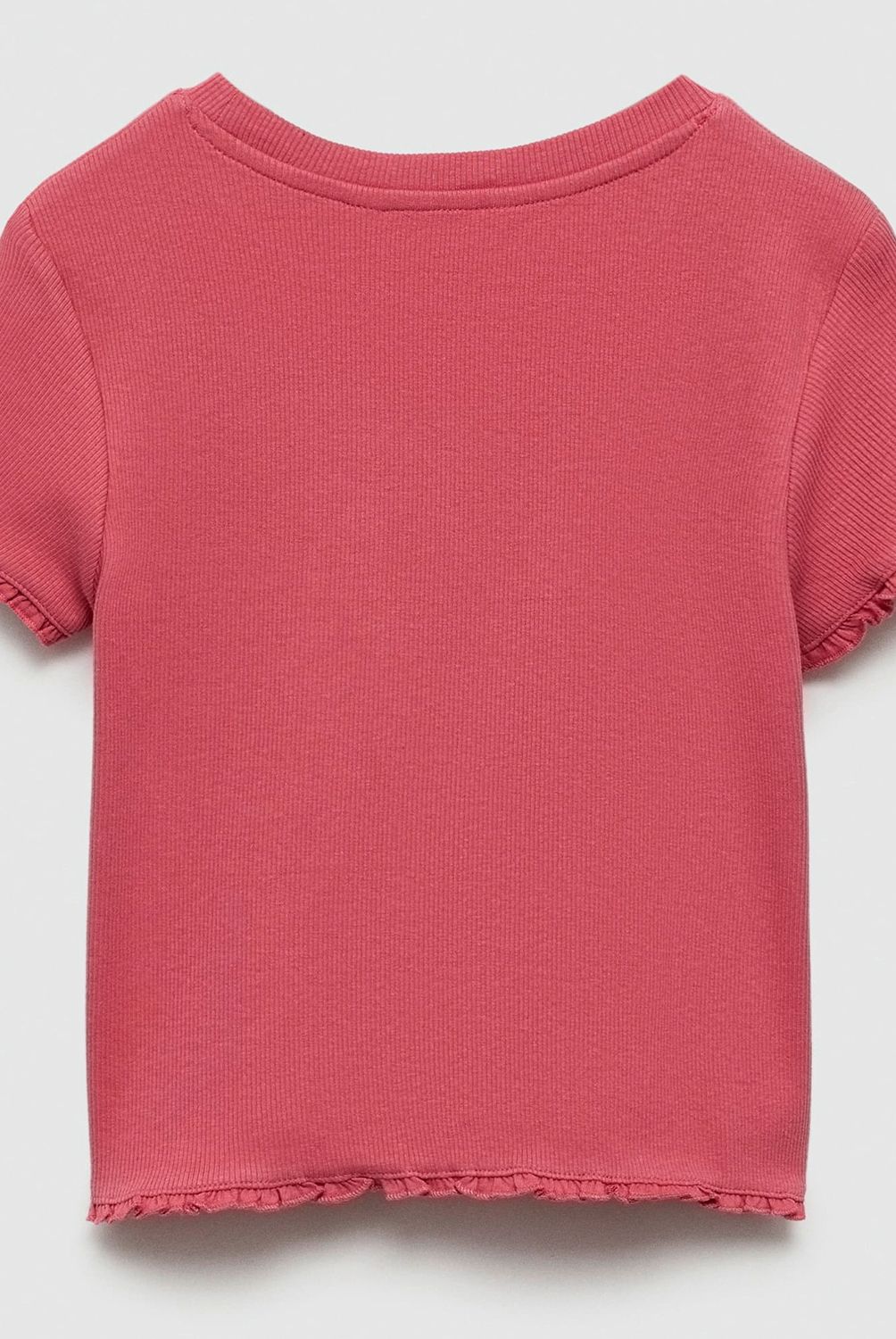 MANGO KIDS - Polera Manga Corta Canalé Niña Mango Kids