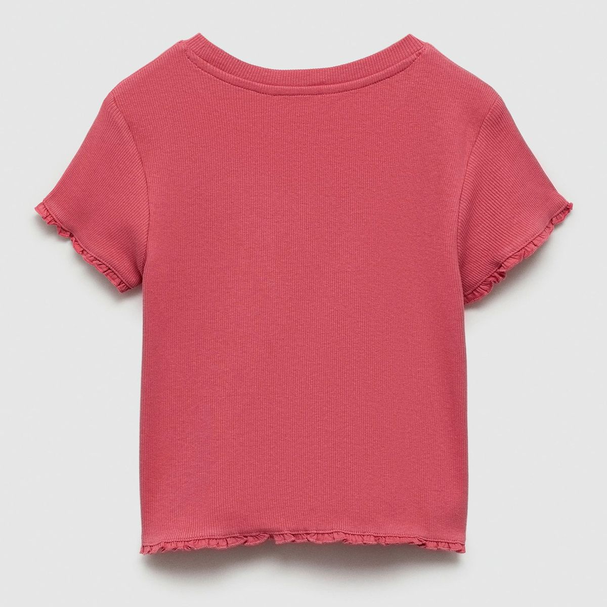 MANGO KIDS - Polera Manga Corta Canalé Niña Mango Kids