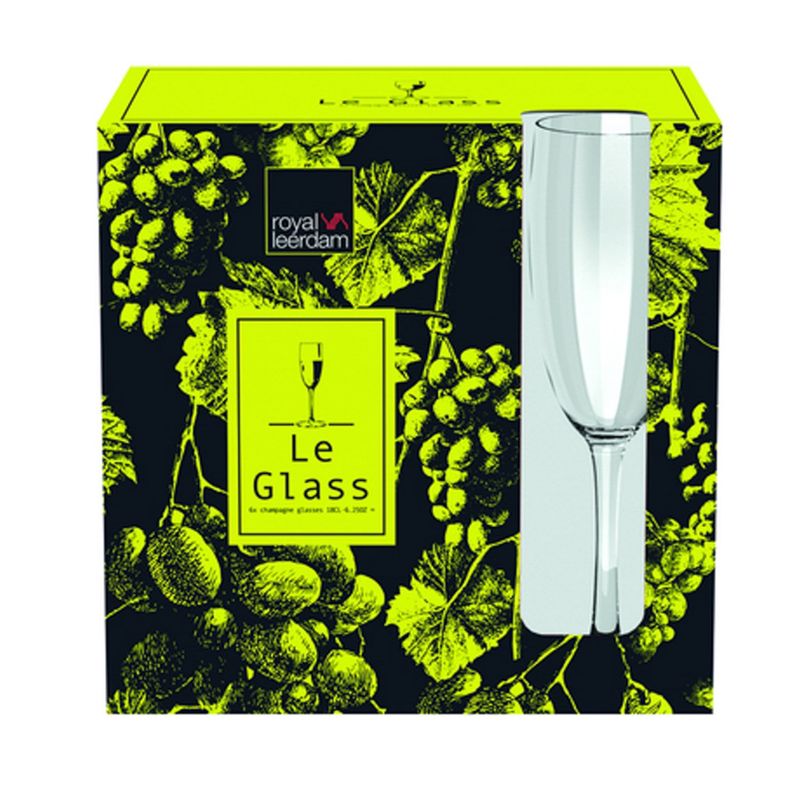 ROYAL LEERDAM - Set 6 Copas Flauta 180ml Royal Leerdam