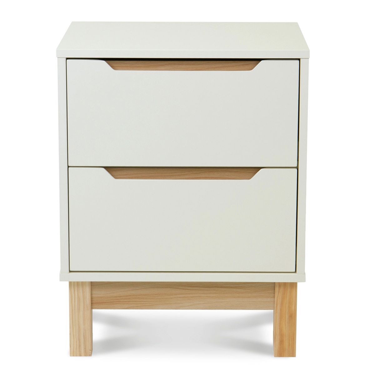 FORM DESIGN - Velador Infantil Amanda 2 Cajones Nat/Bco Form Design