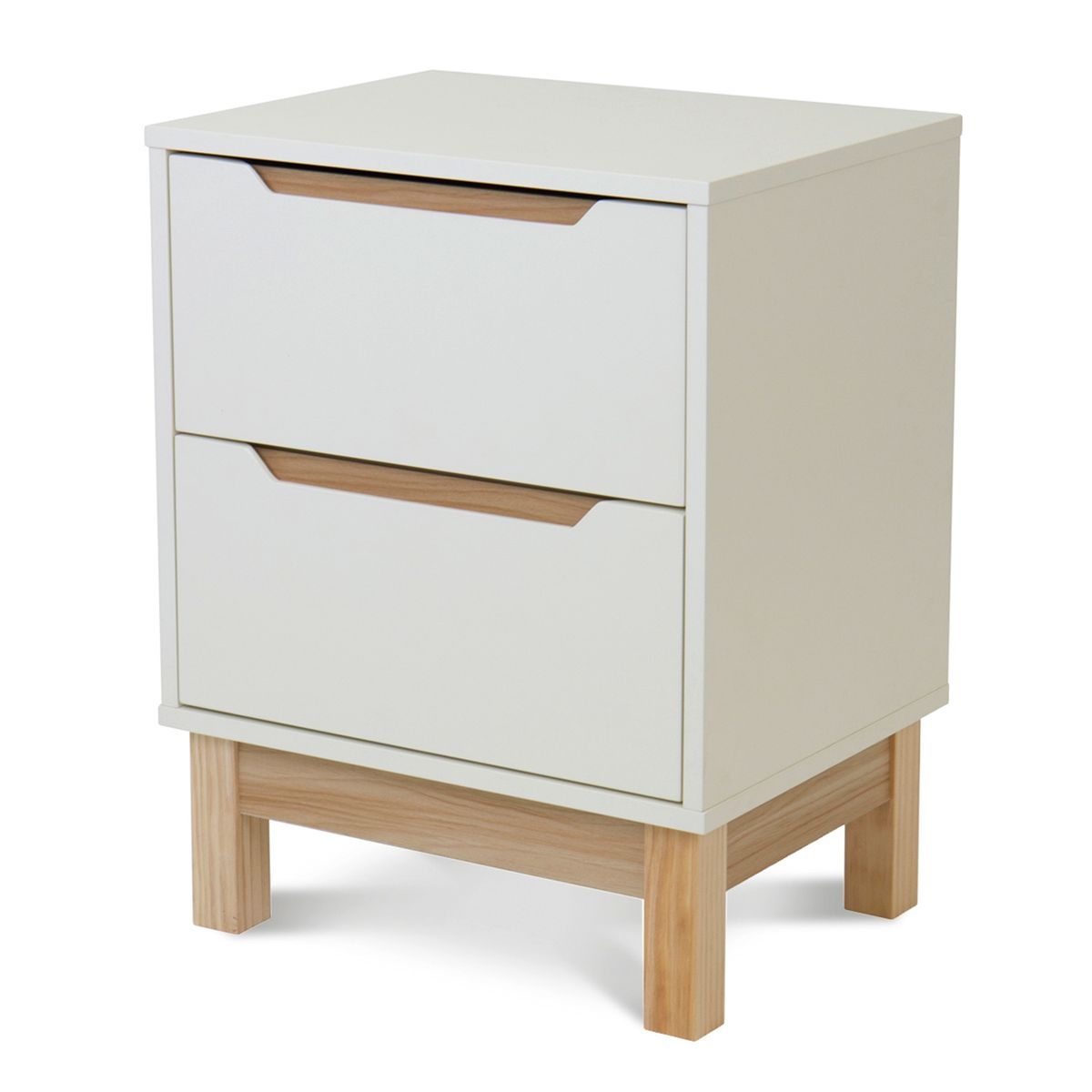 FORM DESIGN - Velador Infantil Amanda 2 Cajones Nat/Bco Form Design