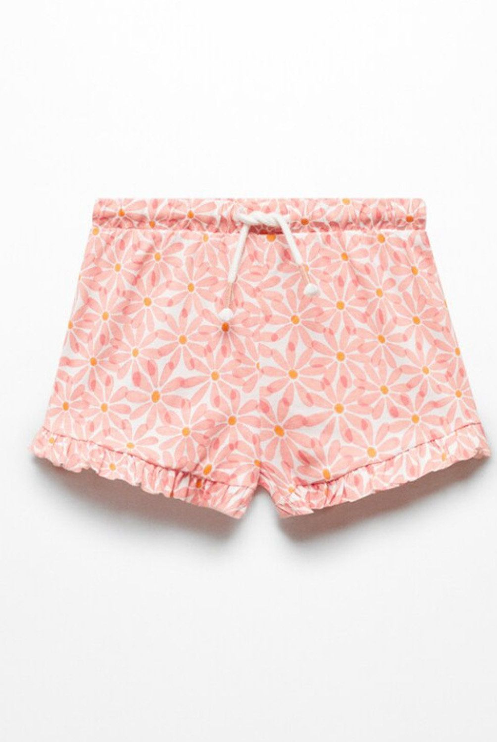 MANGO KIDS - Short Algodón Flores Bebé Niña Mango Kids