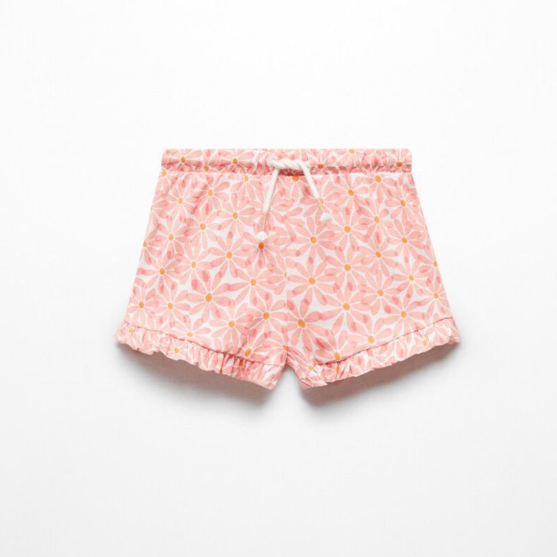 MANGO KIDS - Short Algodón Flores Bebé Niña Mango Kids