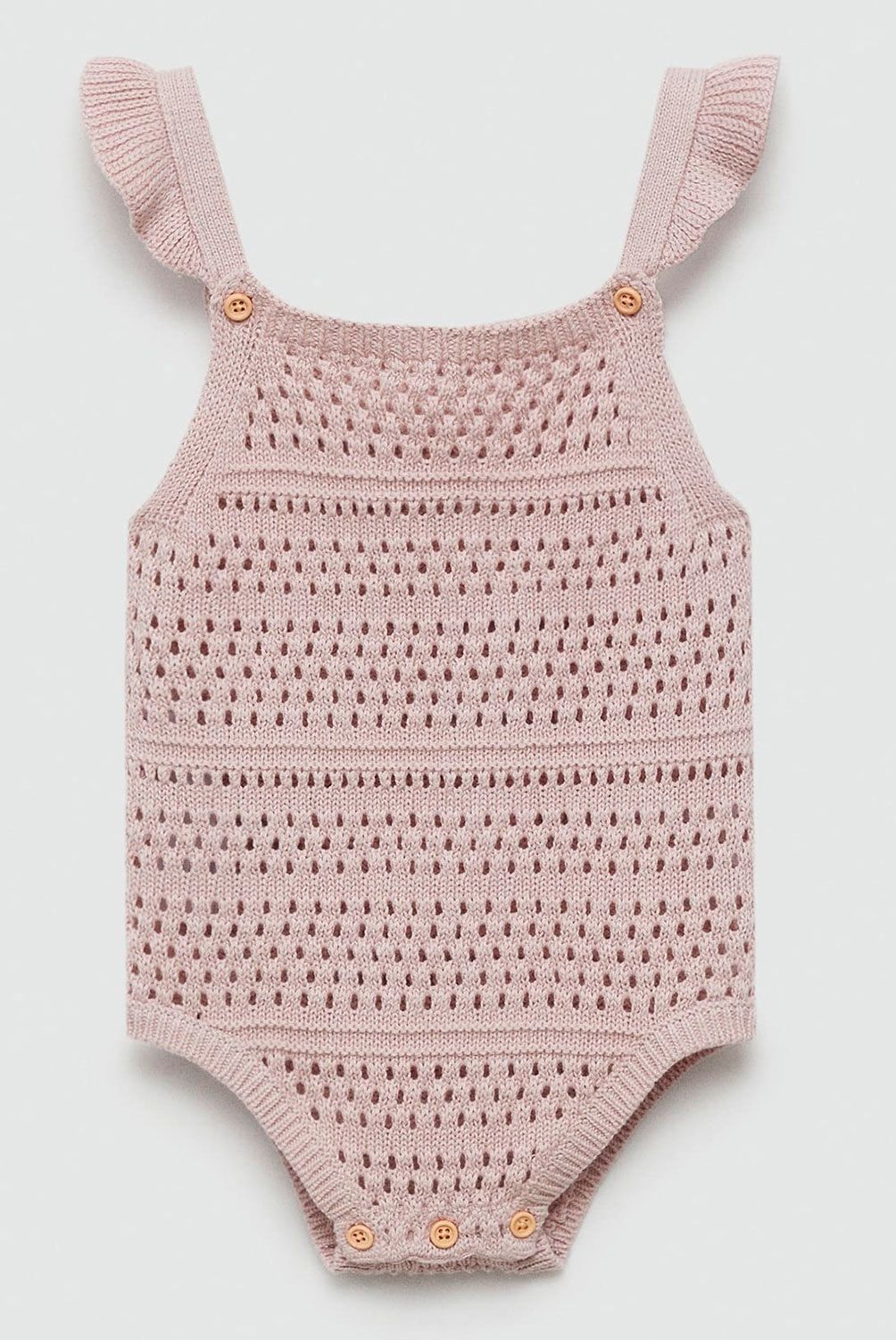 MANGO KIDS - Enterito Punto Calado Algodón Unisex Bebé Mango Kids