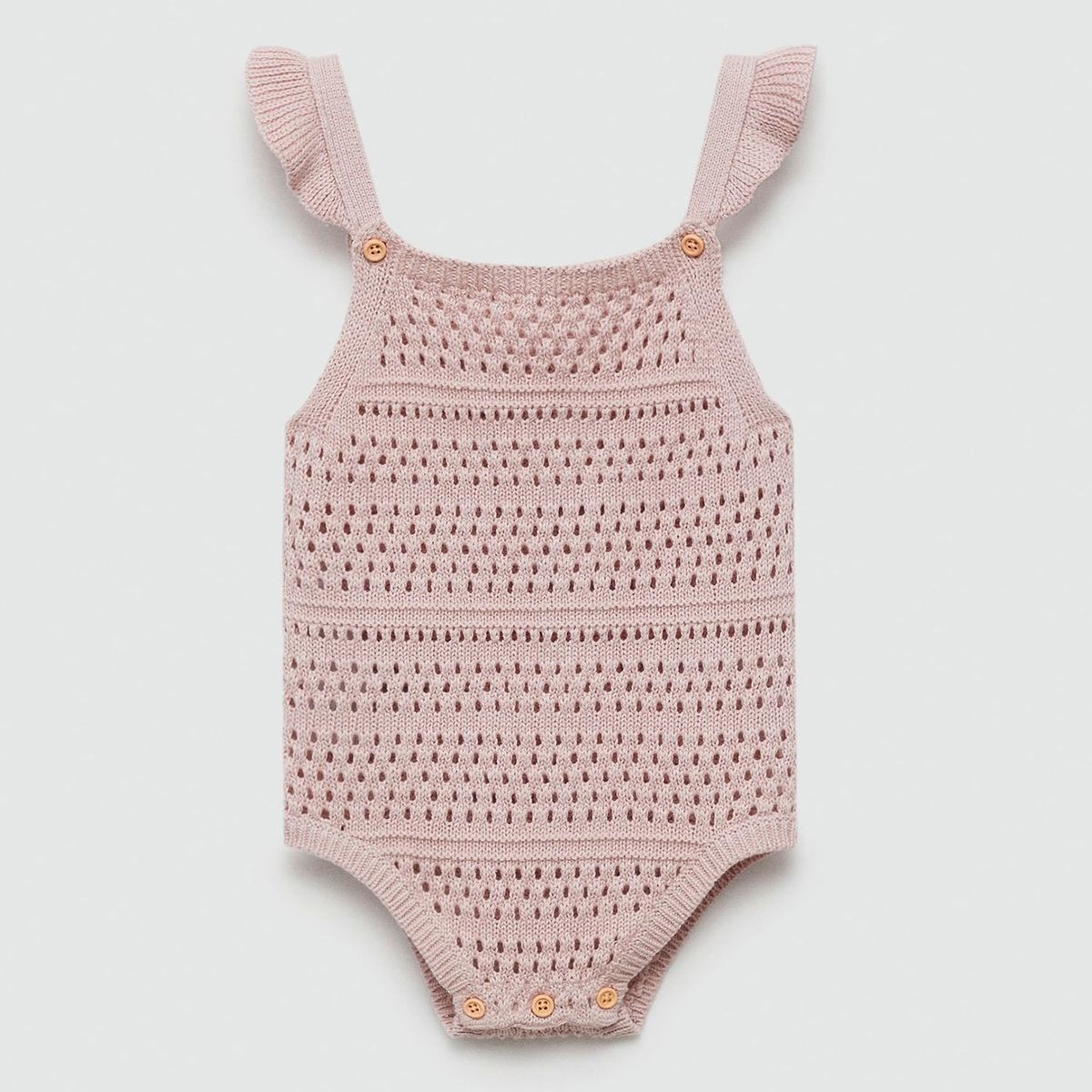 MANGO KIDS - Enterito Punto Calado Algodón Unisex Bebé Mango Kids