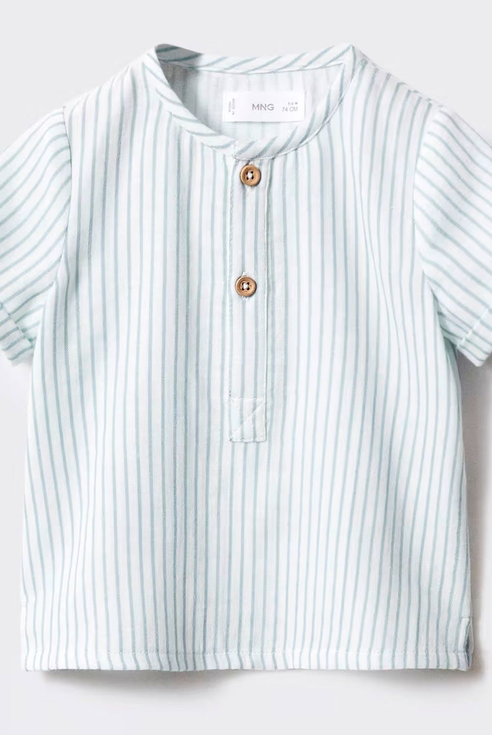 MANGO KIDS - Camisa Algodón Rayas Unisex Bebé Mango Kids